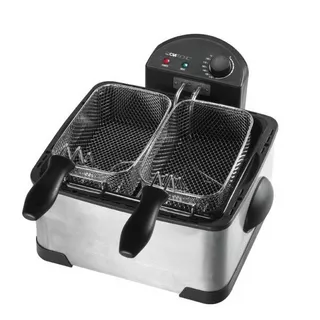 Clatronic Clatronic FR 3195 Double 4 L 2000 W Noir, Acier inoxydable  