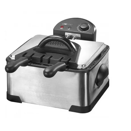 Clatronic Clatronic FR 3195 Double 4 L 2000 W Noir, Acier inoxydable  