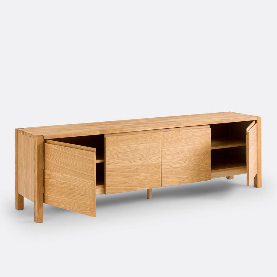 La Redoute Intérieurs TV-Möbel Adélita aus Eiche und Furnier  