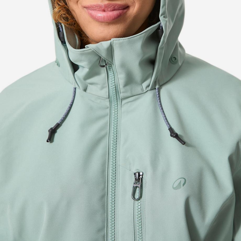 DECATHLON  Veste de voile imperméable coupe-vent femme, Sailing 500 kaki clair 