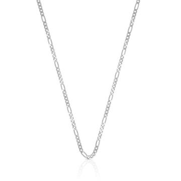 Collier figaro or blanc 750, 1,8mm, 40cm