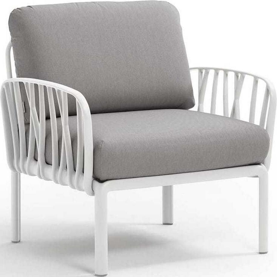 Fauteuil de jardin Komodo blanc gris