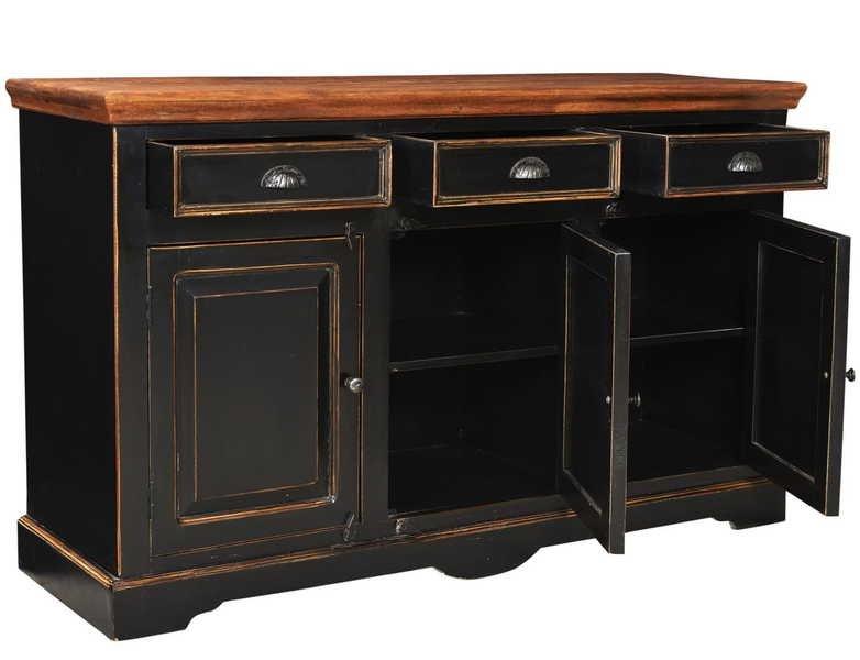 mutoni Buffet Taverna couleur miel noir 150x90  