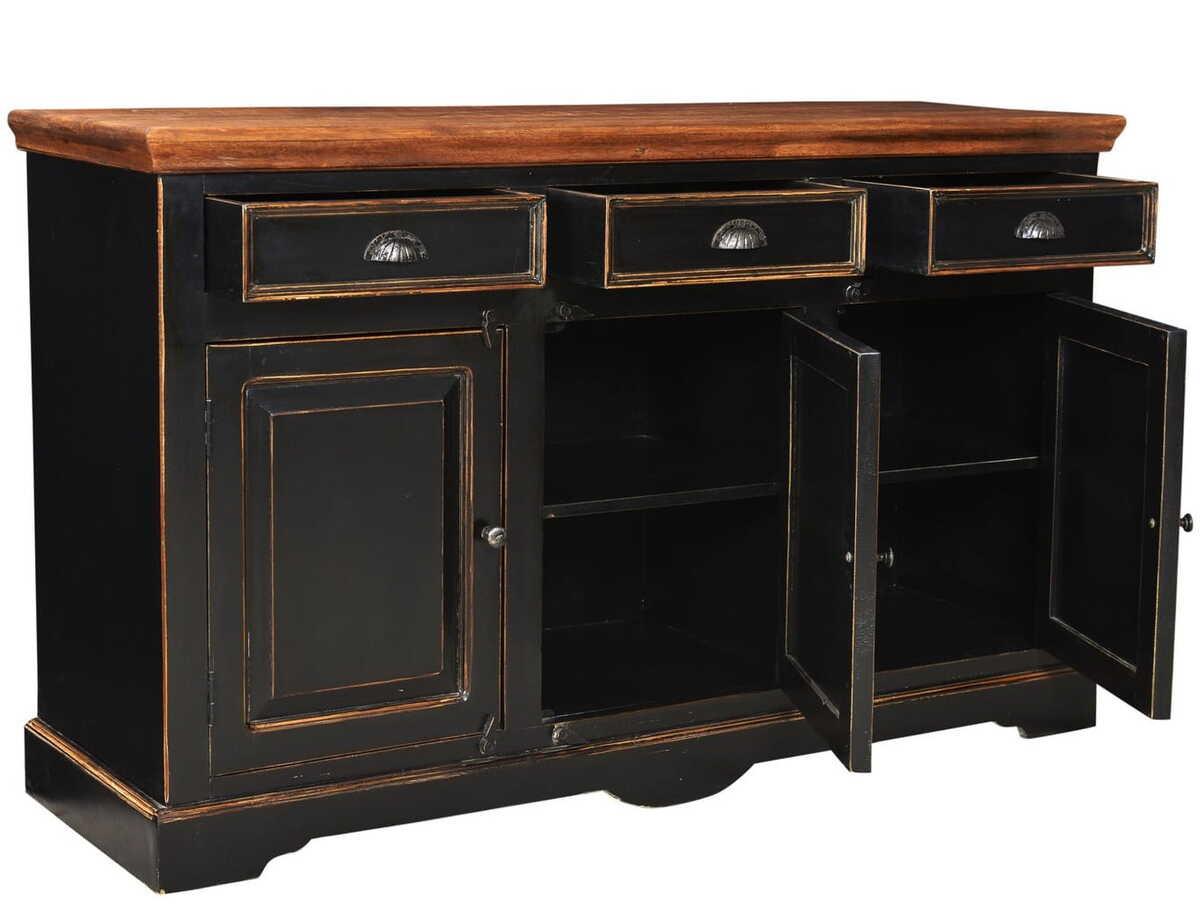 mutoni Sideboard Taverna noir couleur miel 150x90  