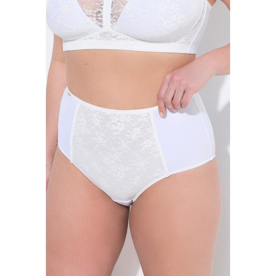 Ulla Popken Culotte Maxi Empiècement Dentelle Microfibres  