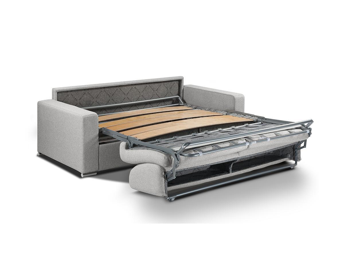 LINEA SOFA Canapé 4 places conible express en tissu CALITO Couchage lattes largesMatelas  