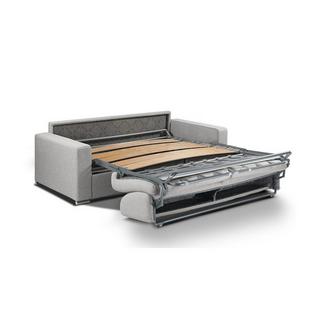 LINEA SOFA Canapé 4 places conible express en tissu CALITO Couchage lattes largesMatelas  
