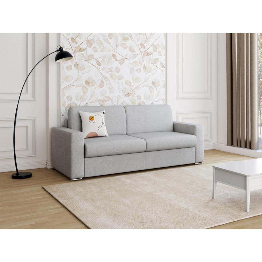 LINEA SOFA Divano letto 4 posti a ribalta in Tessuto Grigio Larghezza MaterassoSpessore CALITO  