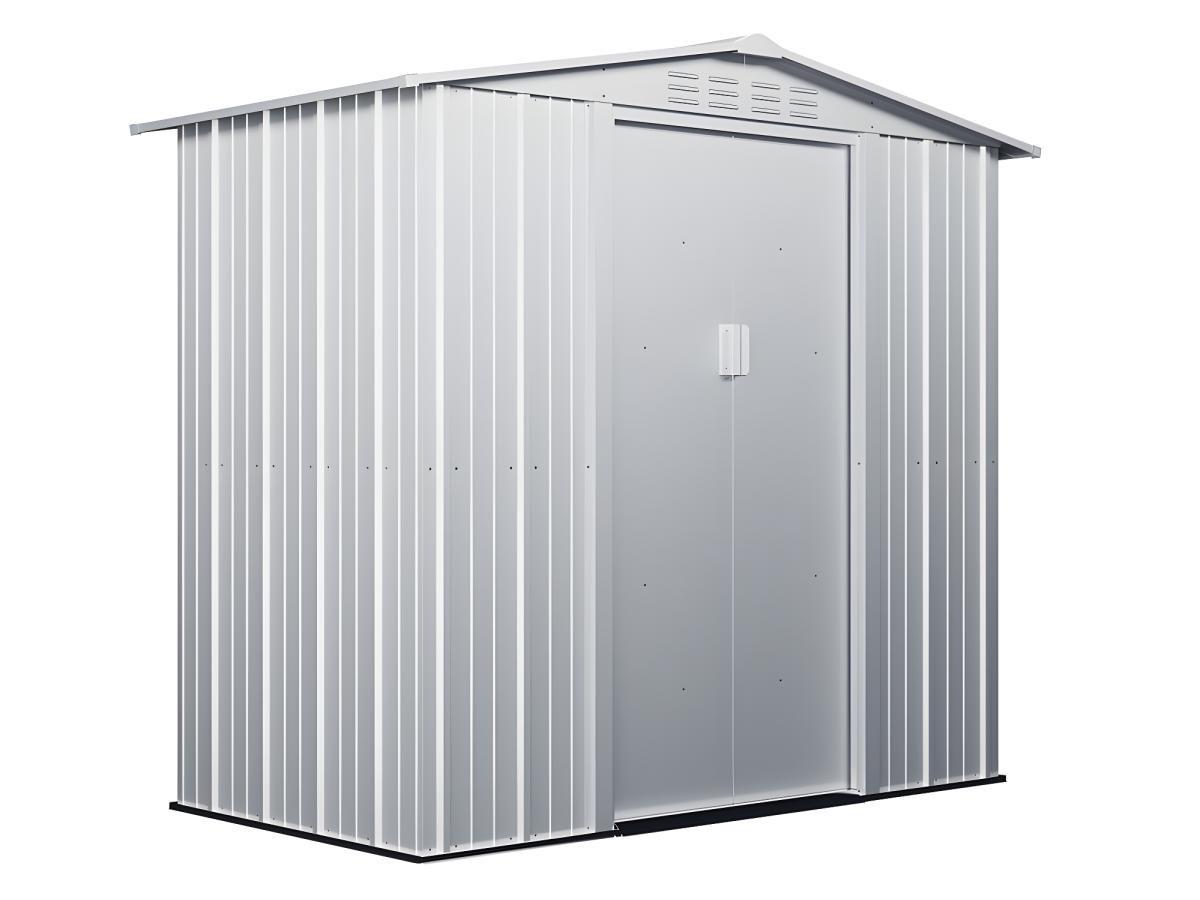 Vente-unique Gartenhaus Gerätehaus - Stahl - Grau - 2,36 m² - LINUS  