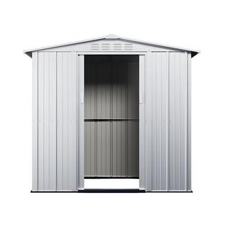 Vente-unique Gartenhaus Gerätehaus - Stahl - Grau - 2,36 m² - LINUS  