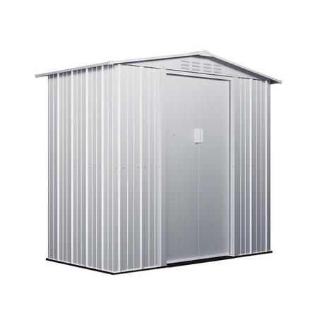 Vente-unique Gartenhaus Gerätehaus - Stahl - Grau - 2,36 m² - LINUS  