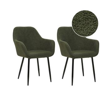 Lot de 2 chaises en Bouclé Moderne ALDEN