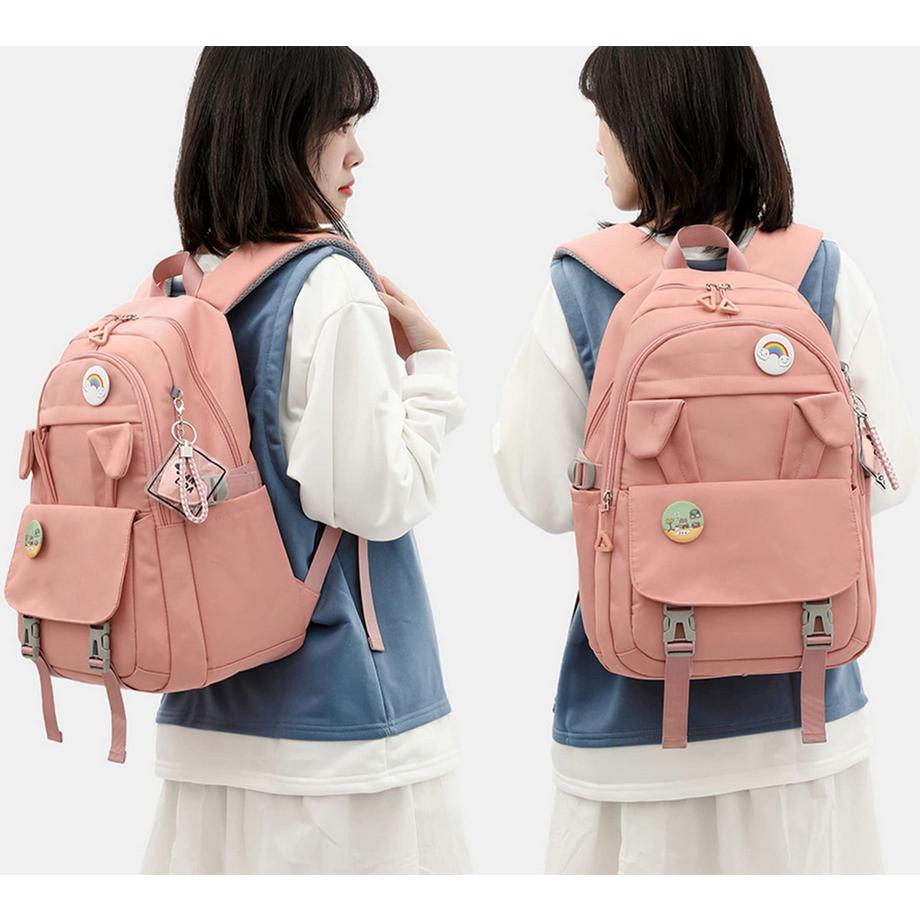 Only-bags.store Zaino Scuola con Scomparto per Laptop Antifurto Impermeabile  