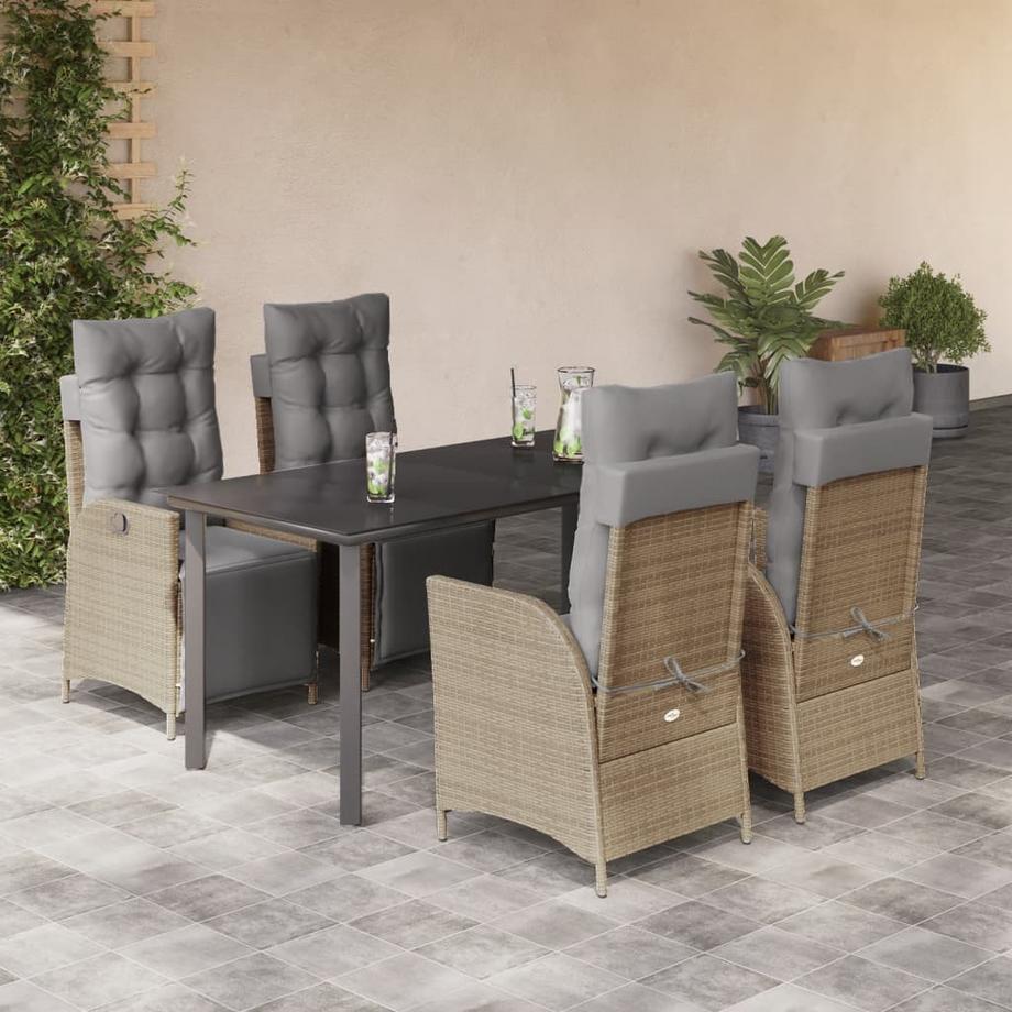 VidaXL set da pranzo da giardino Polirattan  