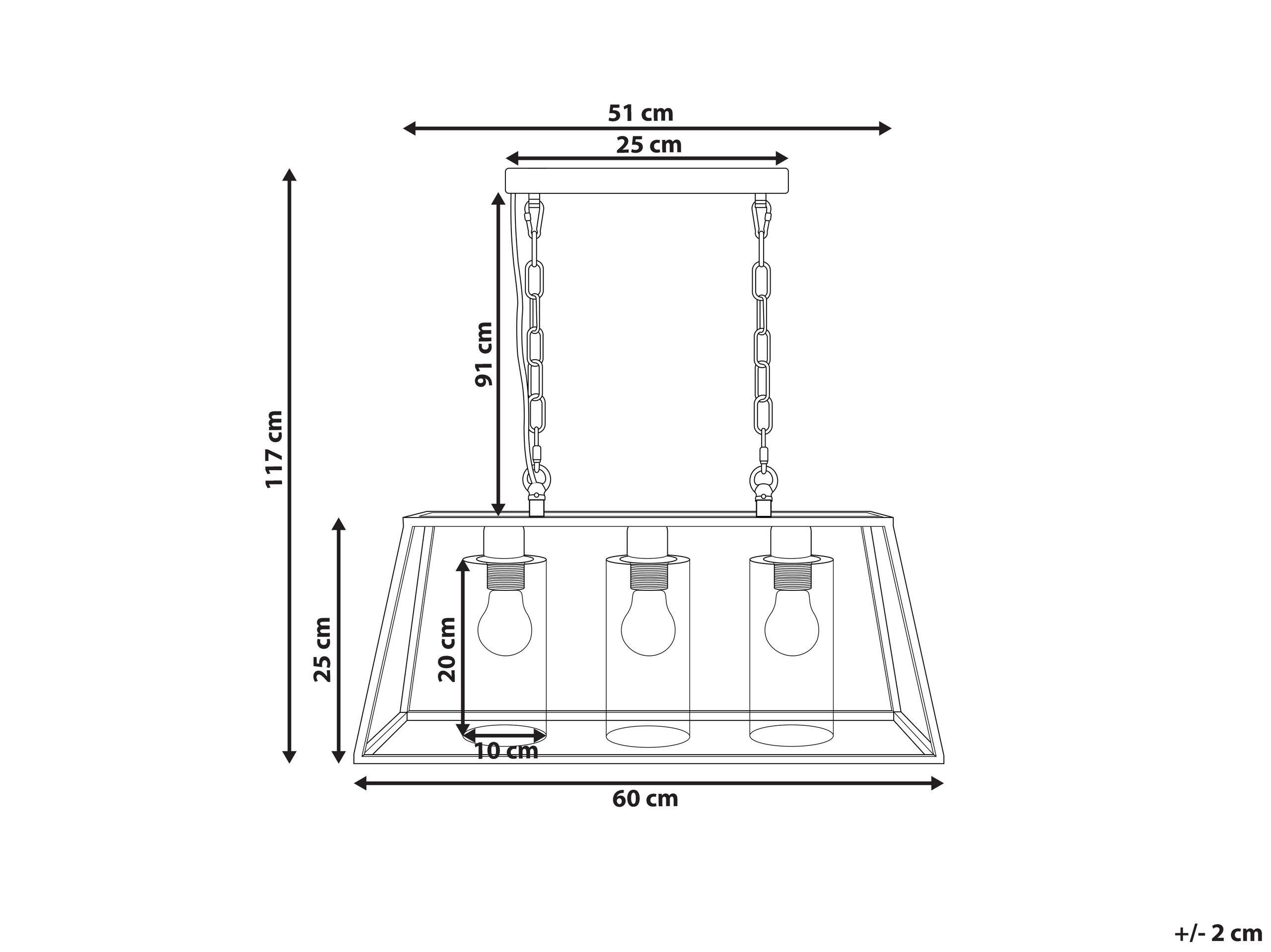 Beliani Lampe suspension en Métal Moderne MUGER  