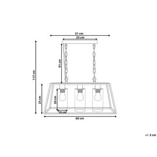 Beliani Lampe suspension en Métal Moderne MUGER  