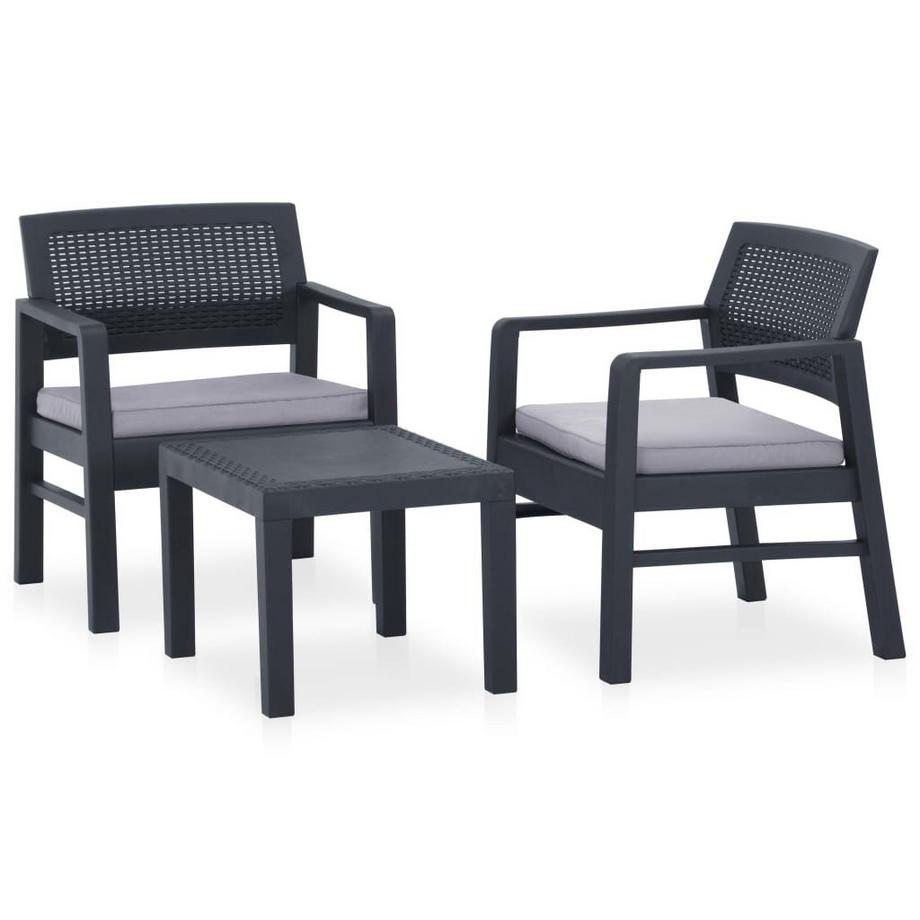 VidaXL Salon de jardin plastique  