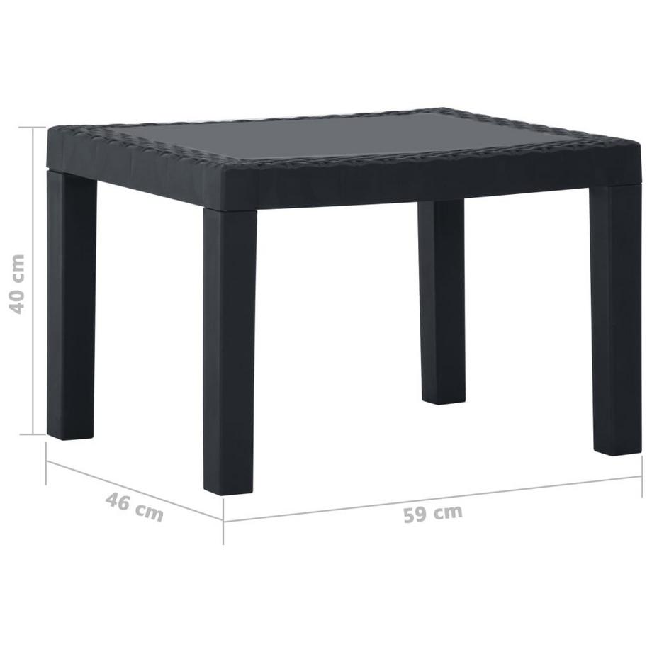 VidaXL Salon de jardin plastique  