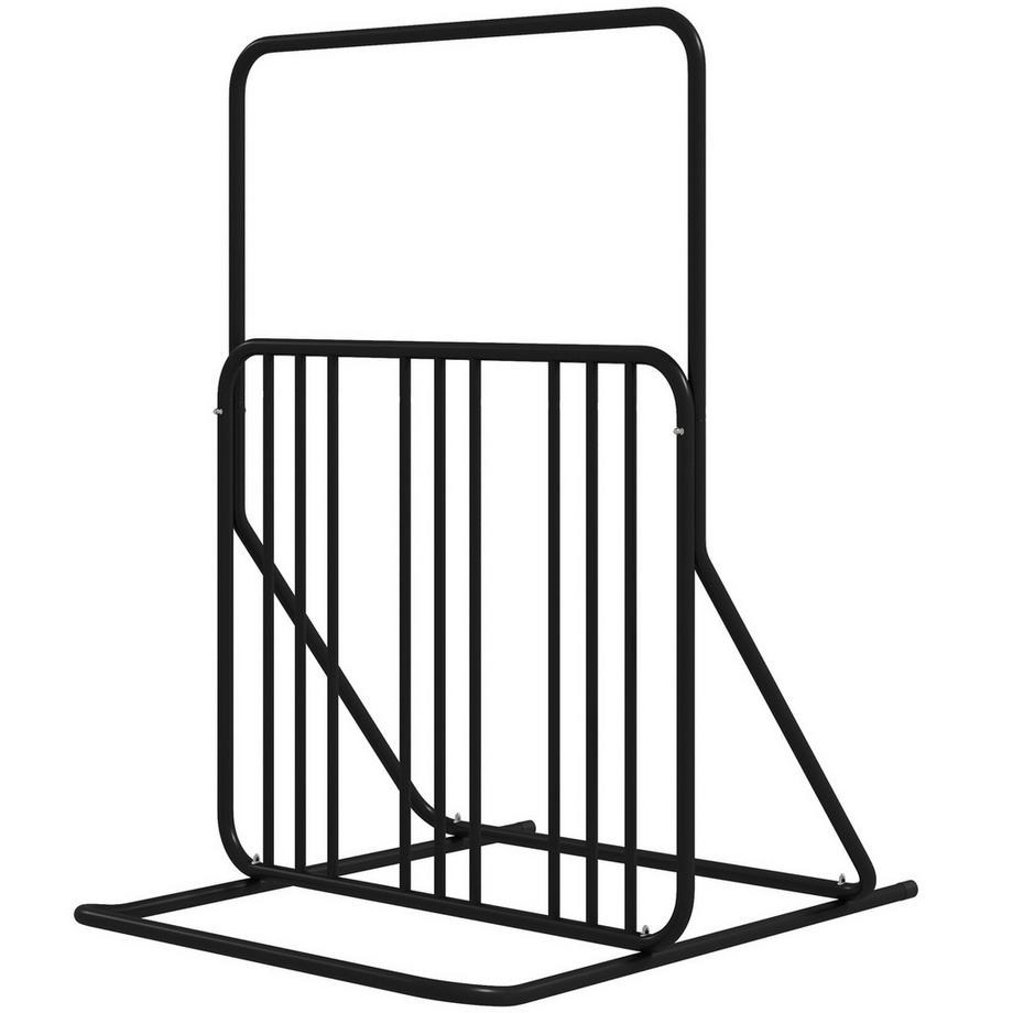 Northio  Fahrradständer Radständer Mit Griff, Beidseitig Mehrfachständer, Wetterfest, Bis 4 Fahrräder, Stahl, Schwarz, 102X92X130Cm 