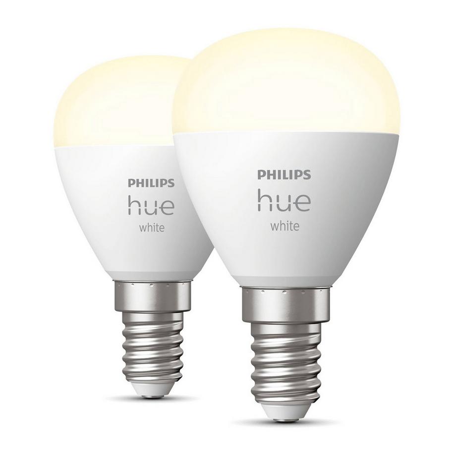 PHILIPS Hue White E14 P45 Globe, paquet de 2  