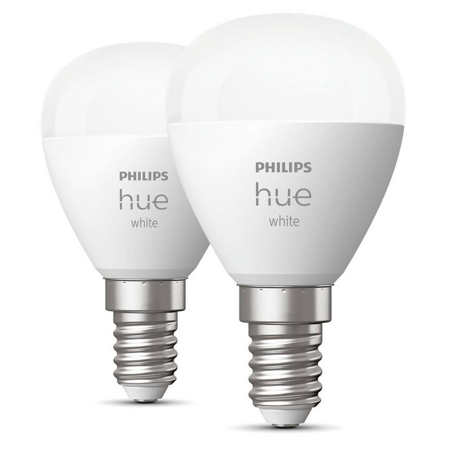PHILIPS Hue White E14 P45 Globe, paquet de 2  