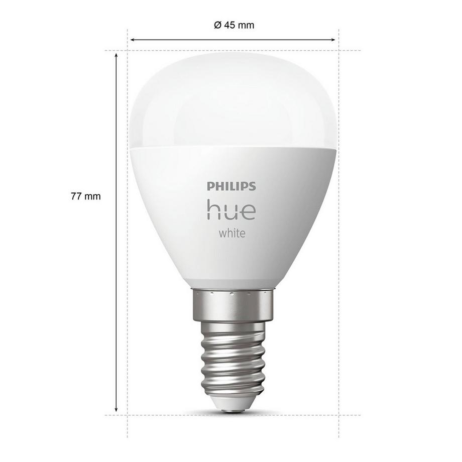PHILIPS Hue White E14 P45 Globe, paquet de 2  