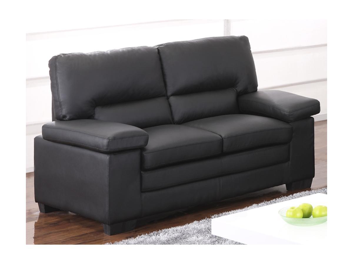 Vente-unique Ledersofa 2Sitzer Büffelleder MIMAS  