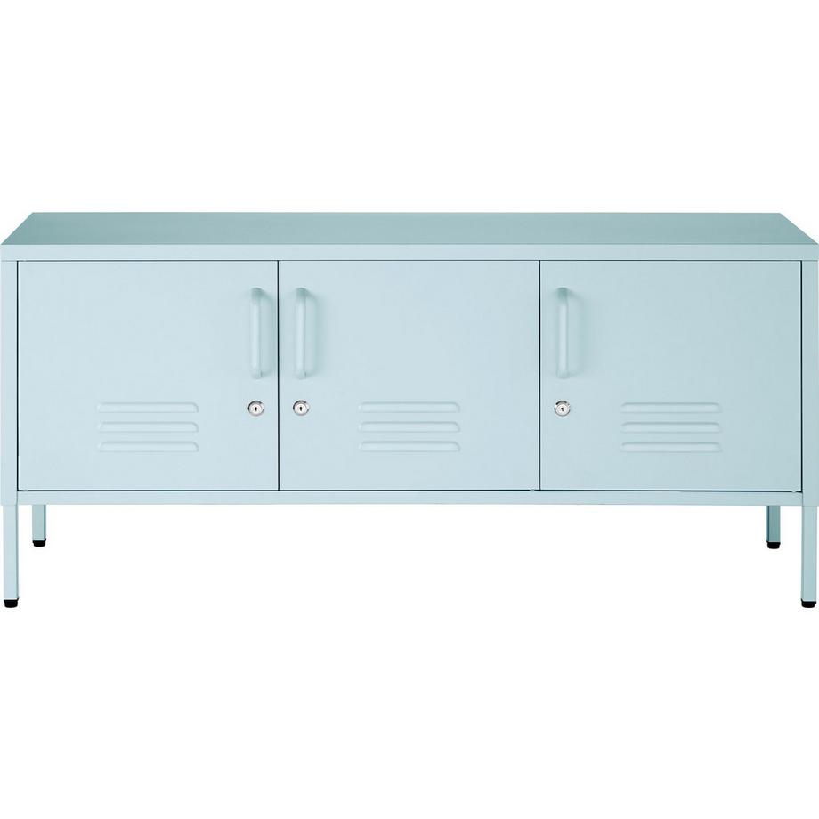 Tectake Sideboard Baker 3 Türen mit Magnetverschluss, einzeln abschließbar verstellbarer Zwischenboden  