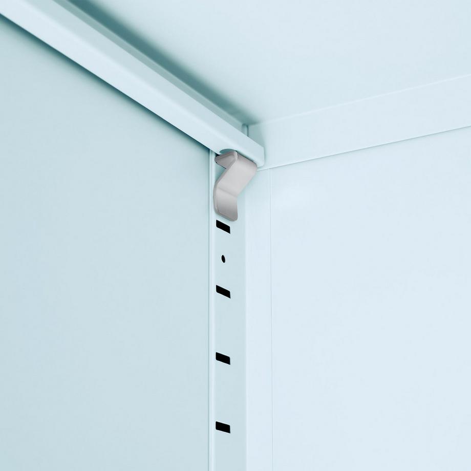 Tectake Sideboard Baker 3 Türen mit Magnetverschluss, einzeln abschließbar verstellbarer Zwischenboden  