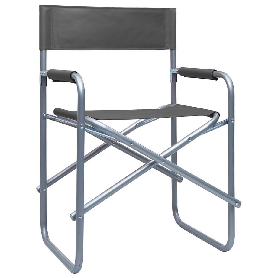 VidaXL Chaise de metteur en scène métal  