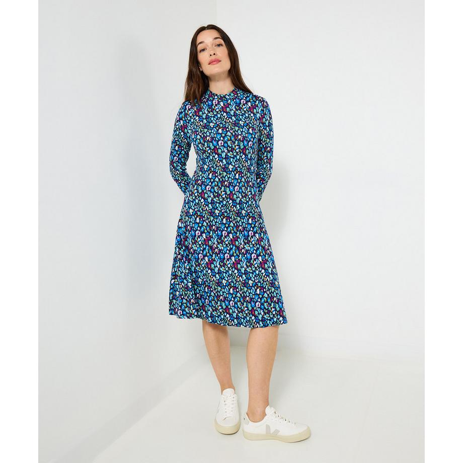 Joe Browns Robe Courte en Jersey Imprimée Col Montant  