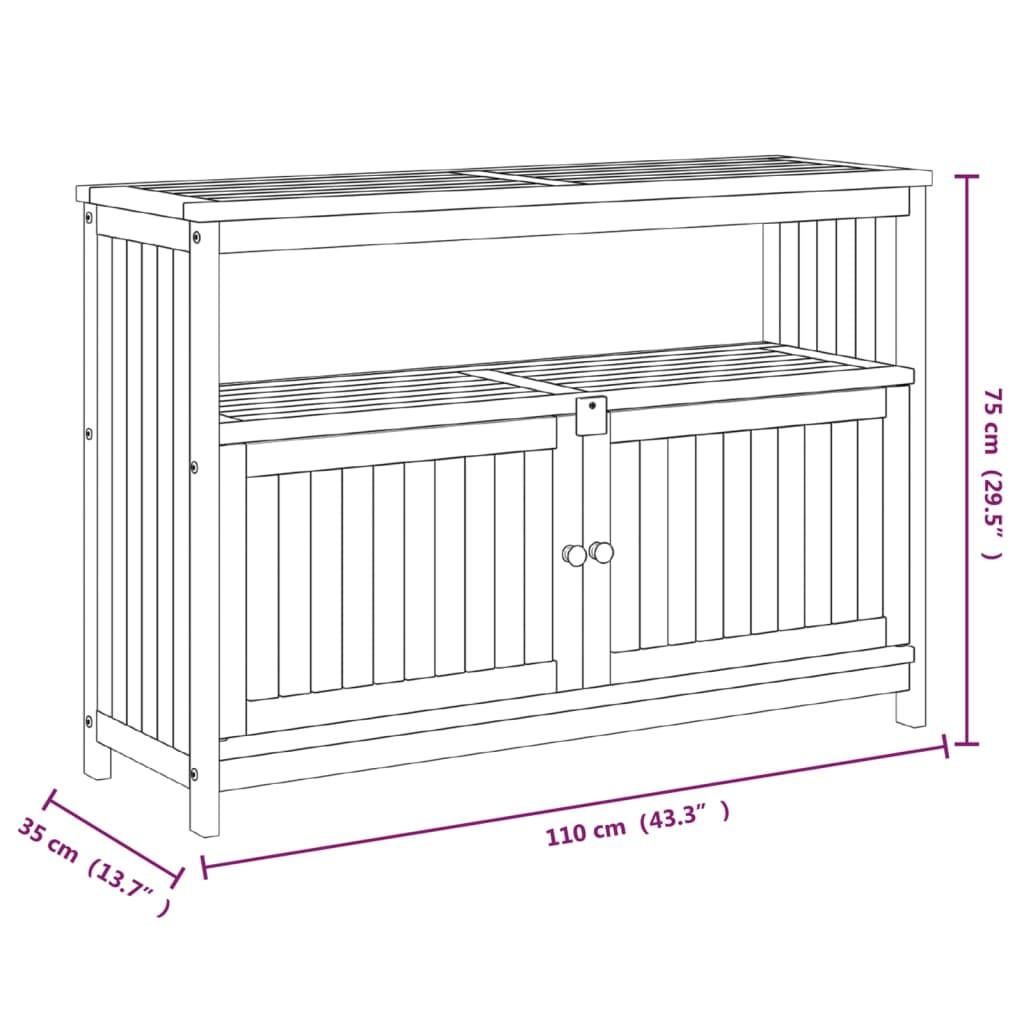 VidaXL Table console de jardin bois d'acacia  