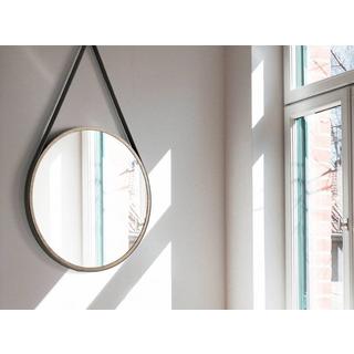 ANGEL CERDA Miroir mural rond noyer  