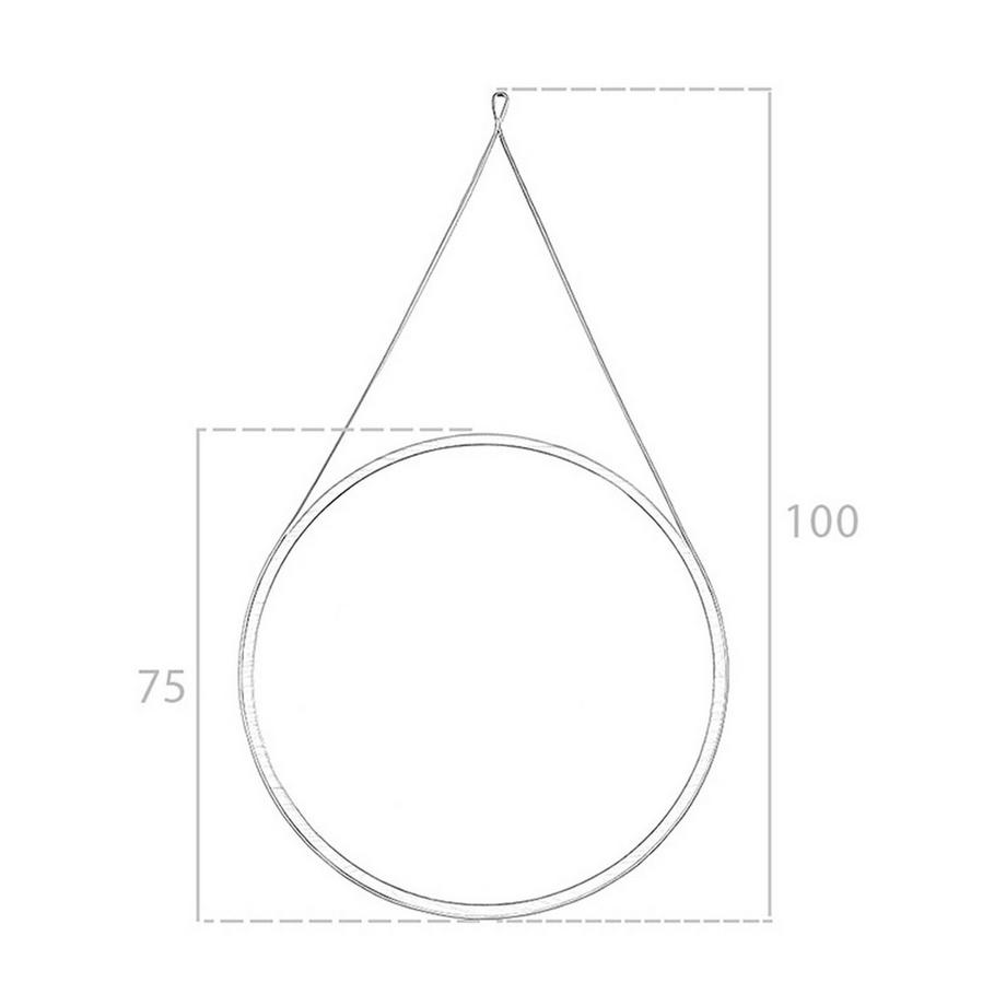 ANGEL CERDA Wandspiegel Runden Walnuss  