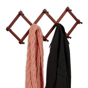 Einziehbarer Wandgarderobenhalter aus Holz