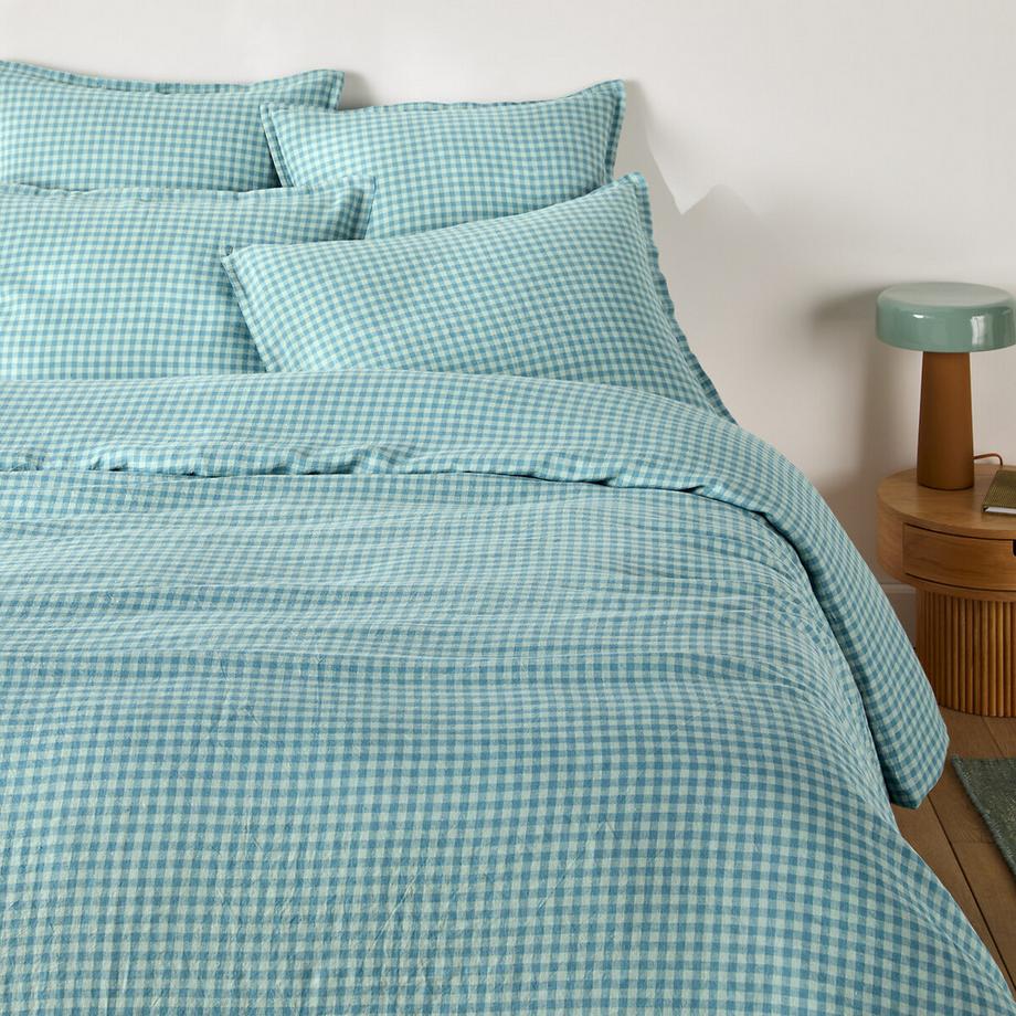 La Redoute Intérieurs Duvetbezug ACÉLIE BLEU aus gewaschenem Leinen  