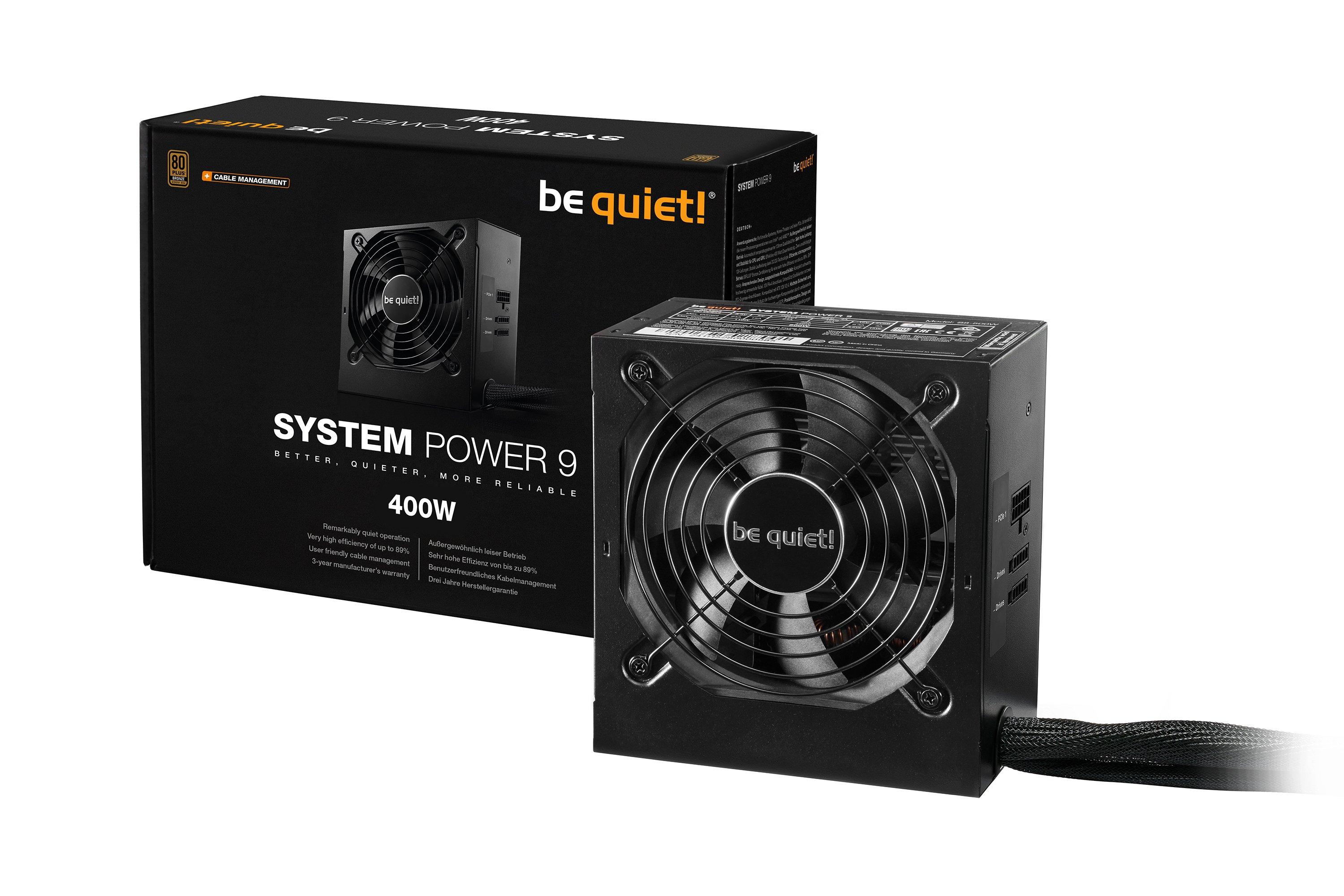 BE QUIET!  ! System Power 9 | 400W CM Netzteil 20+4 pin ATX ATX Schwarz 