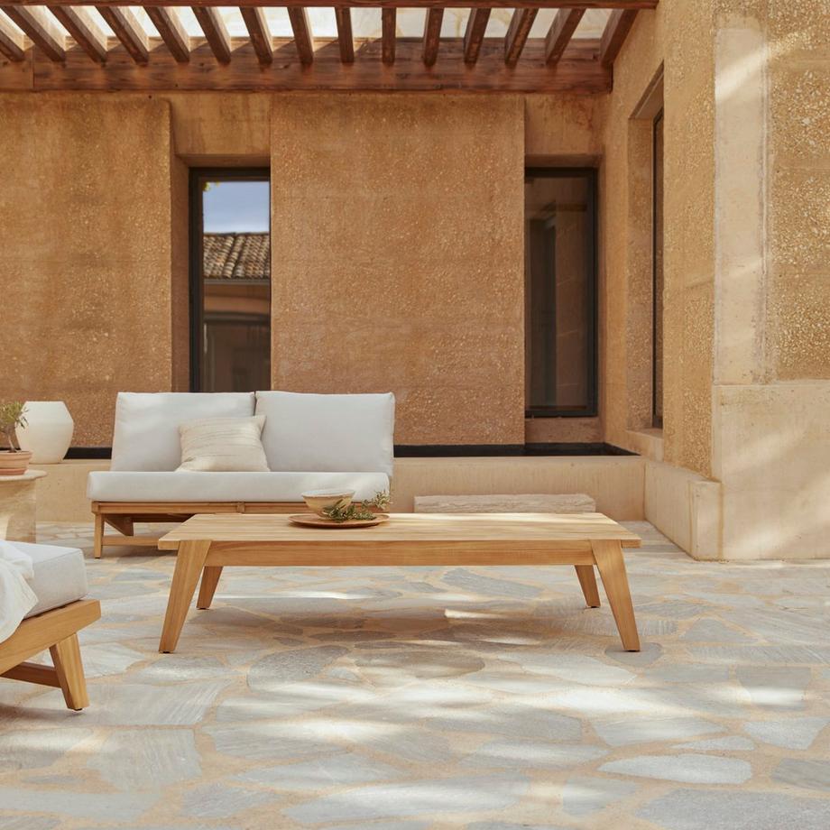 Tikamoon Table basse de jardin en teck massif Olia  