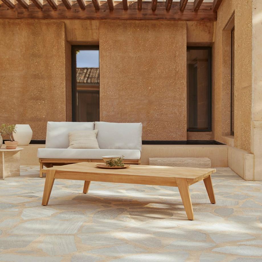 Tikamoon Table basse de jardin en teck massif Olia  