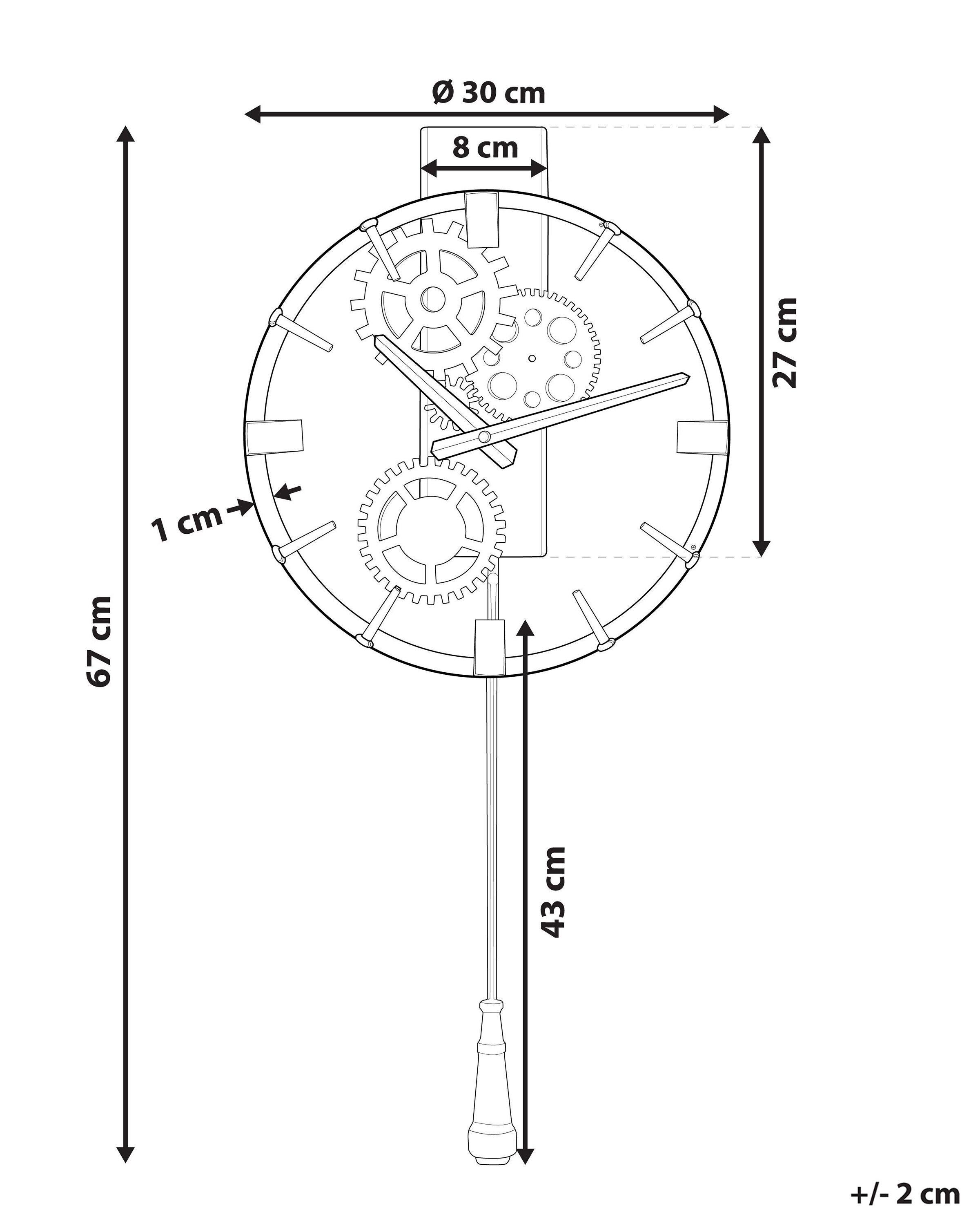 Beliani Wanduhr aus Eisen Industriell MARCOTE  