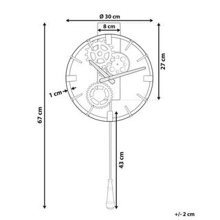 Beliani Wanduhr aus Eisen Industriell MARCOTE  