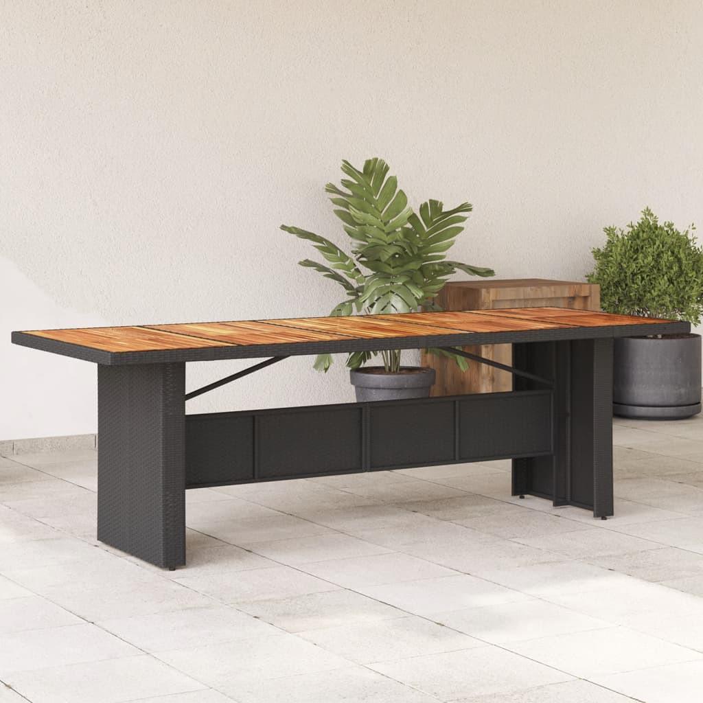 VidaXL Table de jardin rotin synthétique  