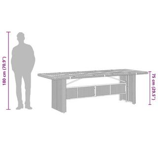 VidaXL tavolo da giardino Polirattan  