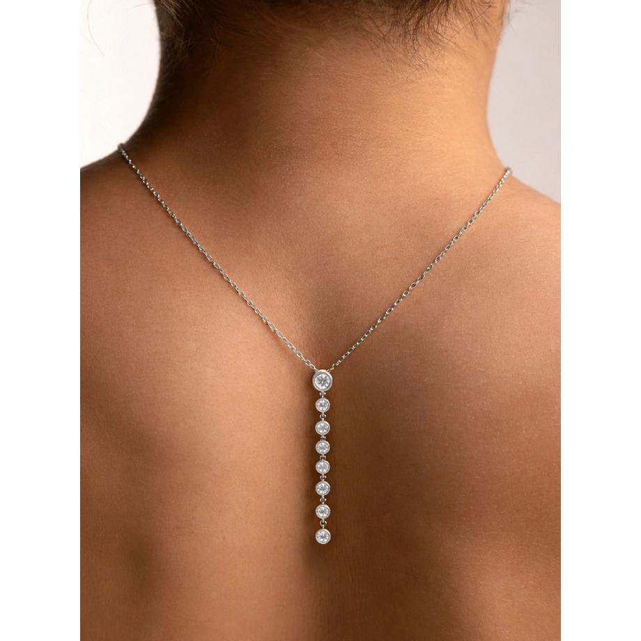 PHANTASYA  Y-Collier 2406 Plaqué rhodium 
