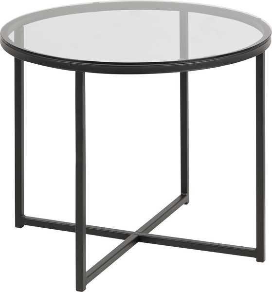 mutoni Table d'appoint Boss noir 55x55x45  