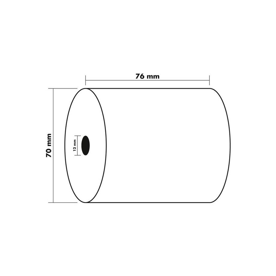 Exacompta Rotolo 2 cop CBCF 57g 76x70x12 (per10) - x 50  
