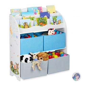 Etagère enfant avec 4 tiroirs en tissu