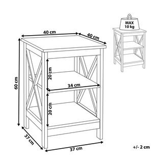 Beliani Table d'appoint en MDF Rustique FOSTER  