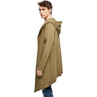 URBAN CLASSICS  lange strickjacke mit kapuze und offenem rand 