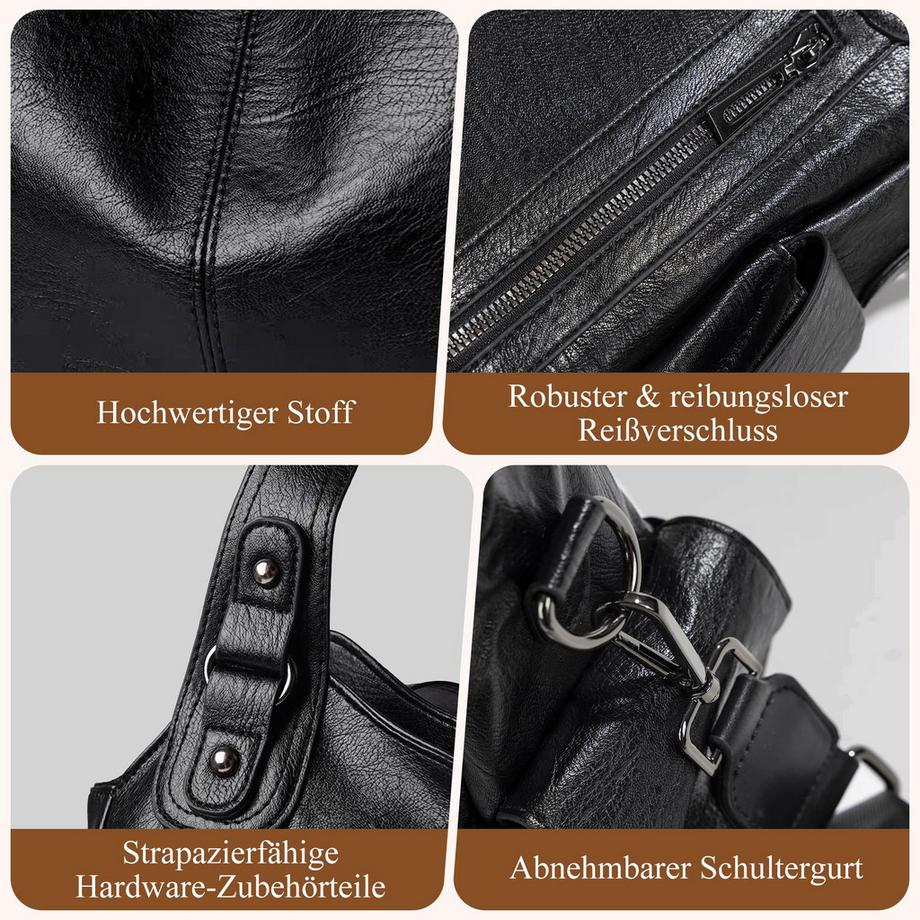 Only-bags.store Grosse Einkaufstasche Schultertasche im Vintage-Stil  